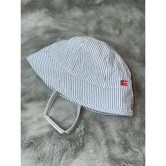 Janie and Jack Toddler 18-24 Months Striped American Flag Bucket Sun Hat - Picture 1 of 9